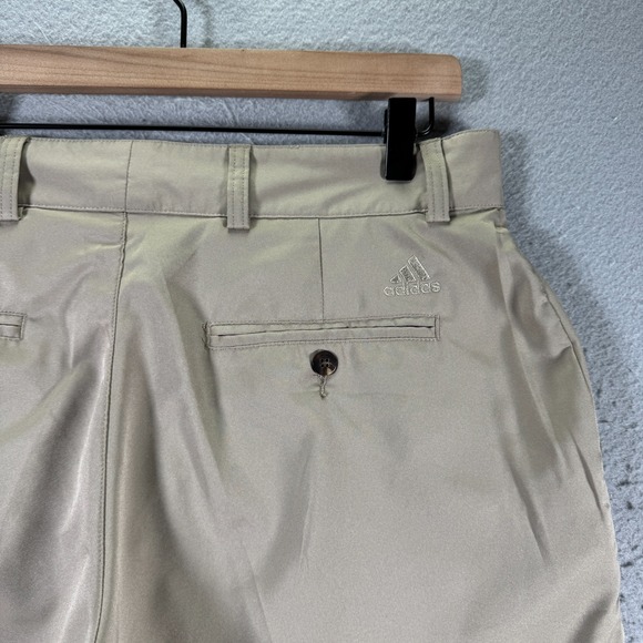 Adidas Climalite Chino Shorts Mens 32 Khaki Golf Active Lightweight Sportswear - Picture 3 of 14